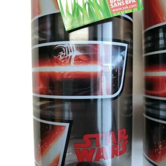 Zak Designs Star Wars KYLO REN 25 Oz. Reusable Plastic Water Bottle 2 Piece Set - Picture 2 of 4